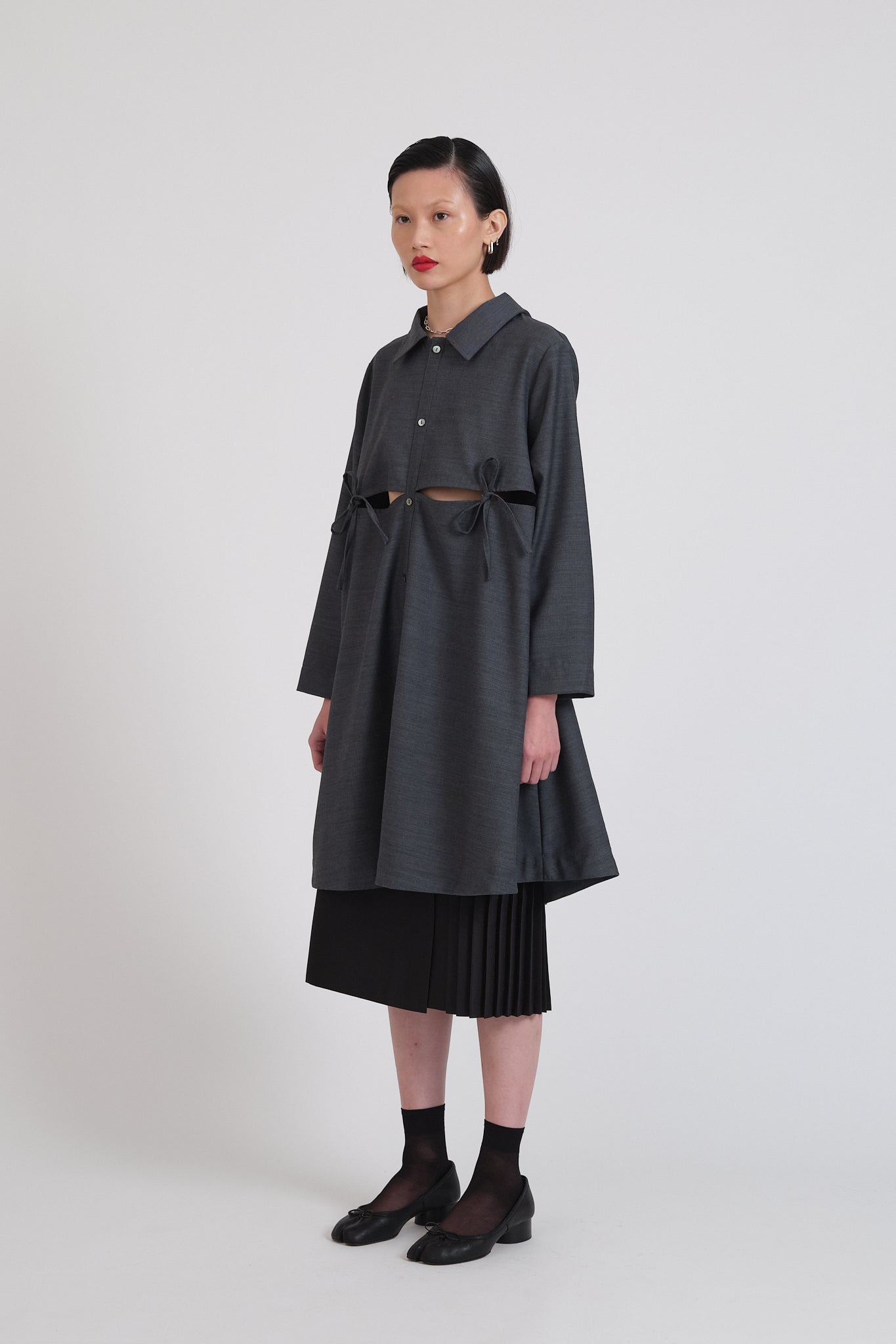 SHARPNESS Dress- Charcoal