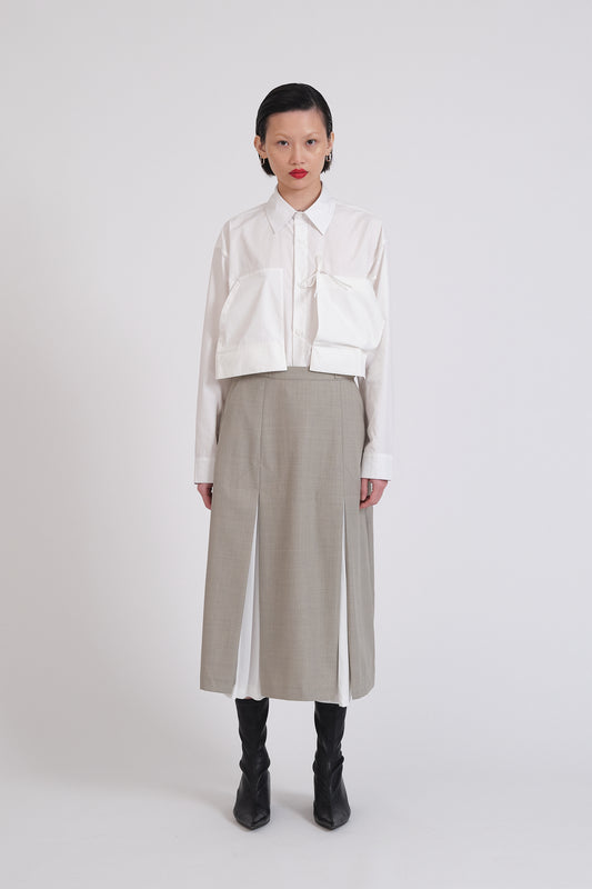 SHY Skirt - Grey Marl