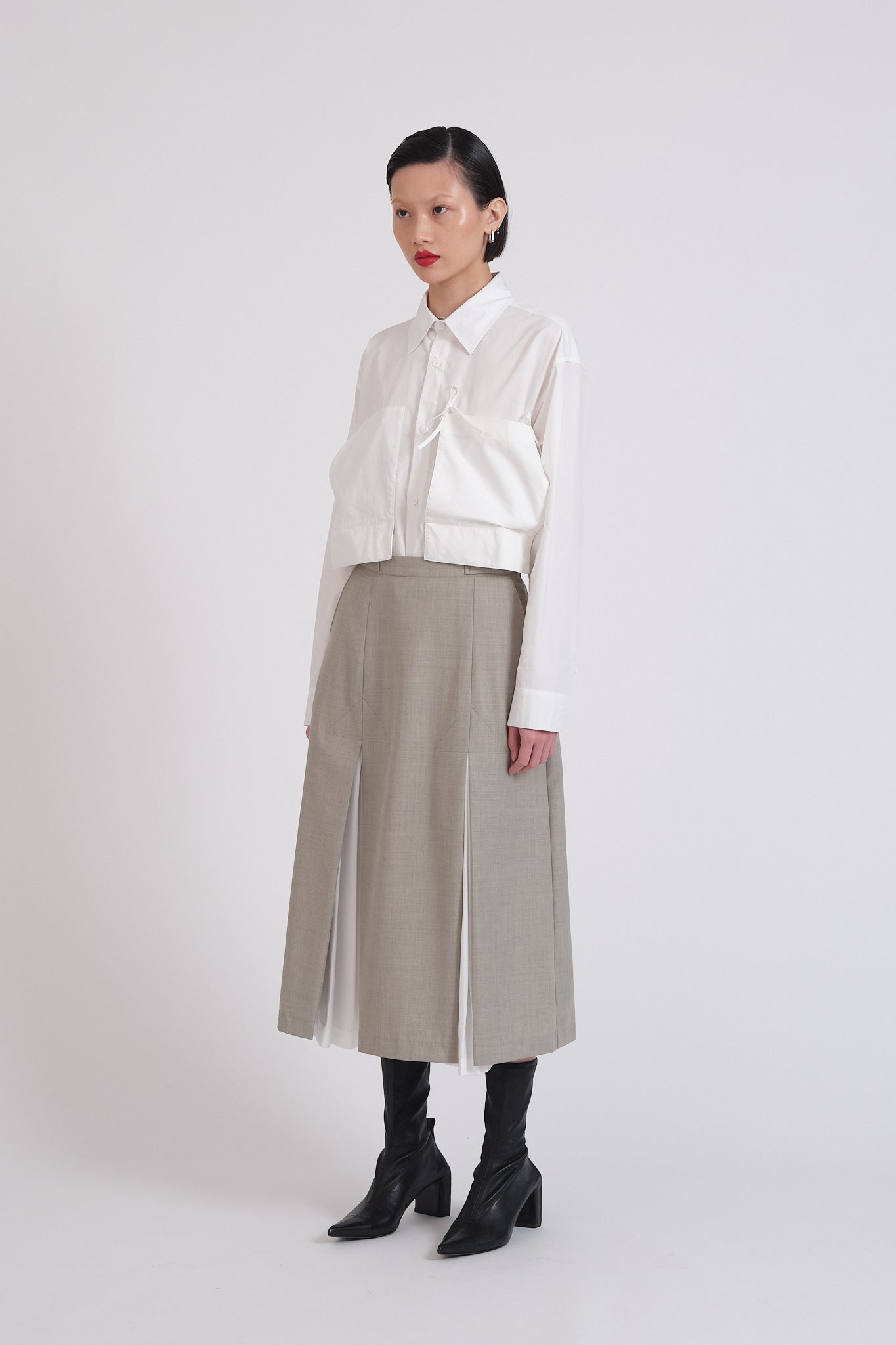 SHY Skirt - Grey Marl