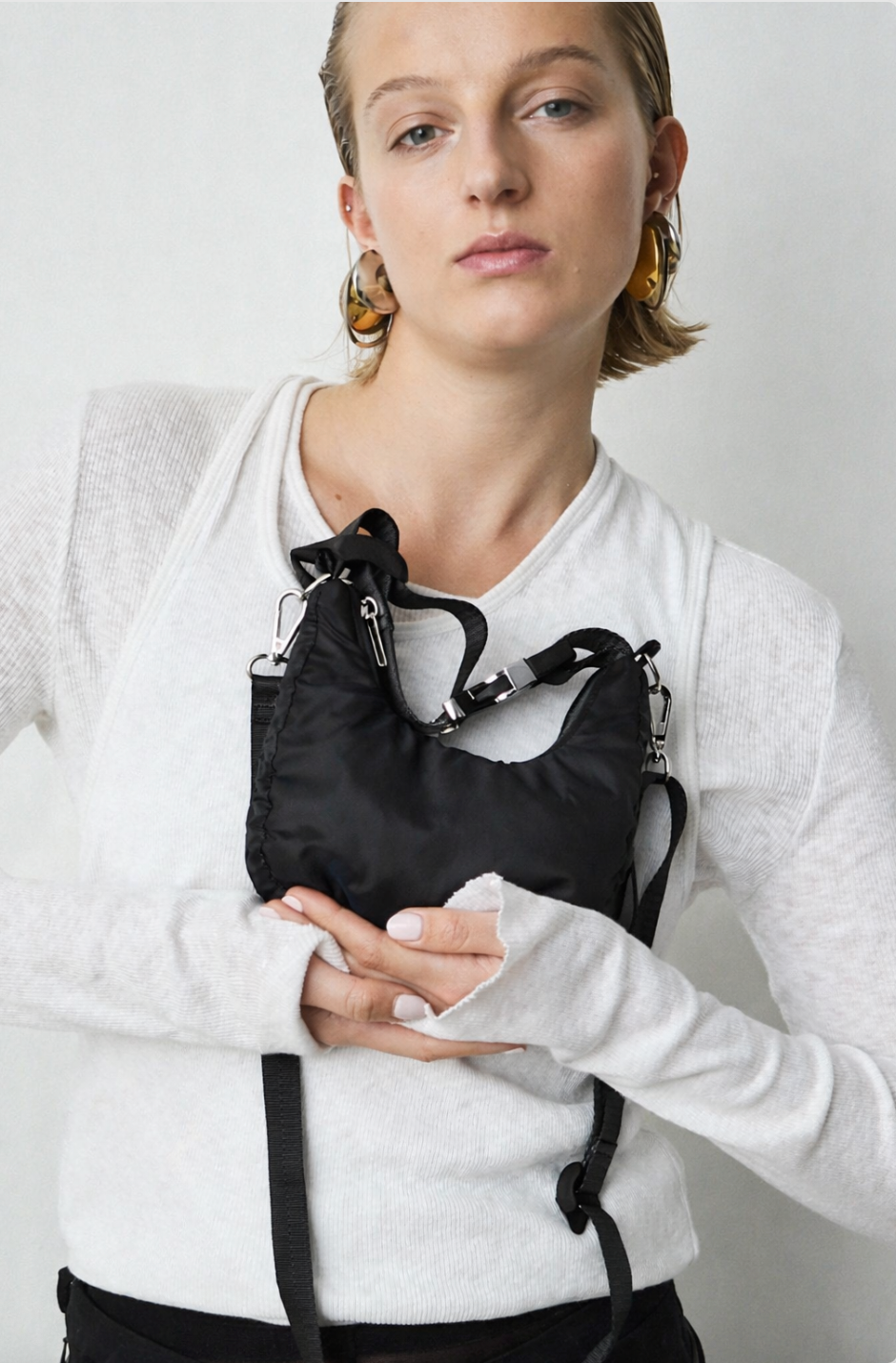Tiny HEY Sling Bag - Black Recycled Polyester