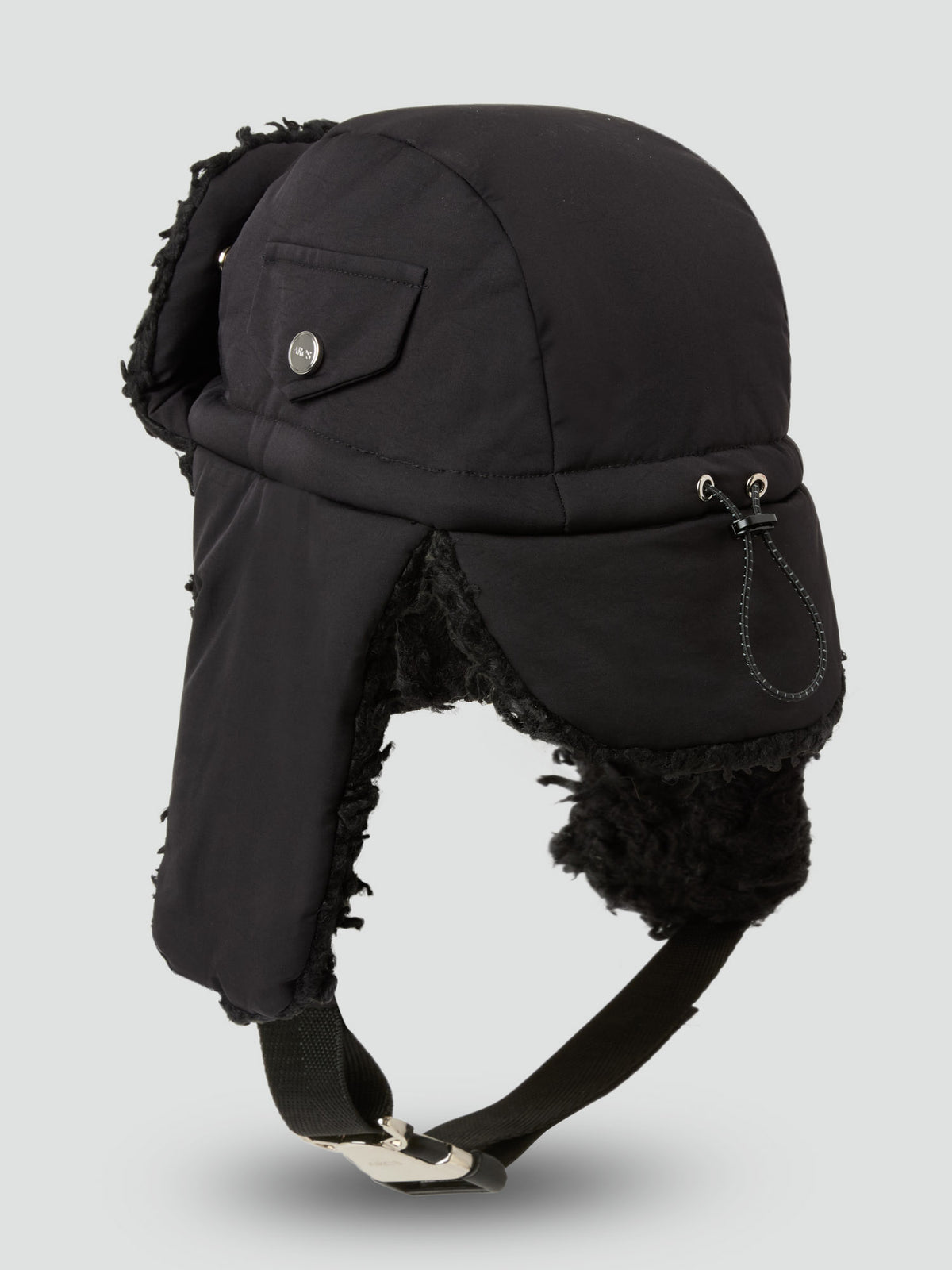 MOMENTARY HAT in Black Savian Eco Fur