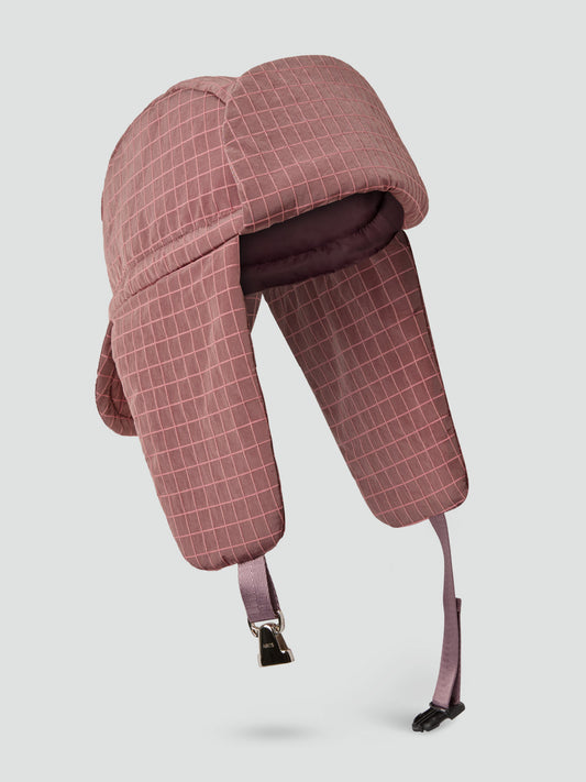 MOMENTARY HAT in ROSE Windowpane